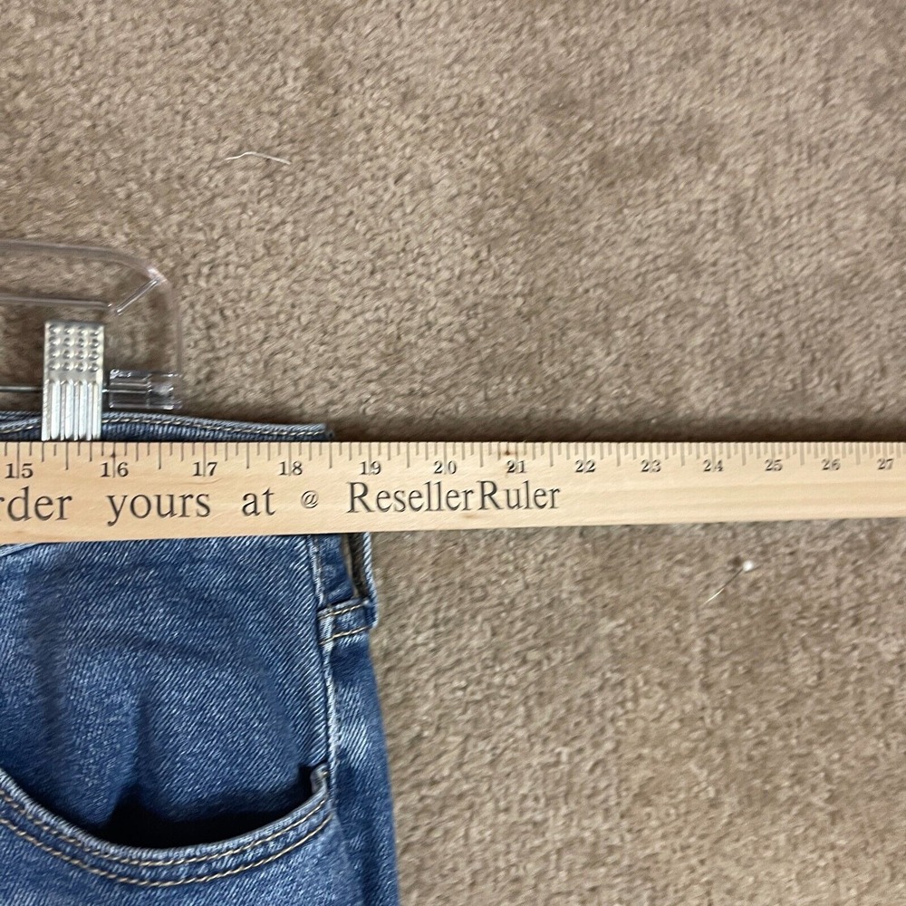 Hollister Vintage Straight Jeans Womens 33/25 Blue Curvy Ultra‎ High Rise Ripped - Picture 4 of 11
